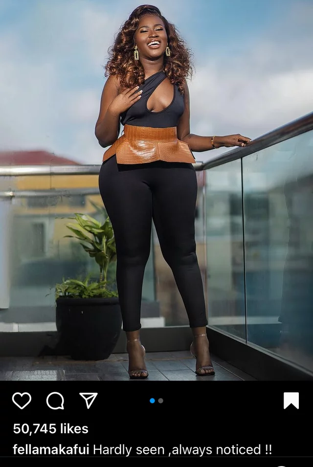 "I am always noticed"- Fella Makafui says as she flaunts her heavy curves (photos)