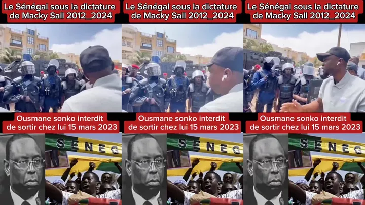 Le Sénégal sous Macky Sall Ousmane sonko interdit de sortir chez lui